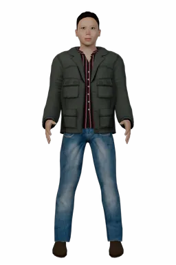 Kenji, a realistic 3D character